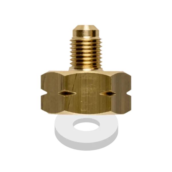 AD15 Left-Handed R32 EU Tank Adapter 5/8" BSP x 1/4" SAE Male