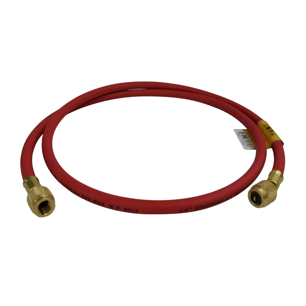 HS5R 1/4" SAE x 150cm Refrigerant Charging Hose Red